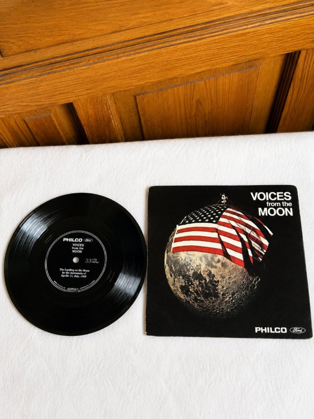 Voices From The Moon Philco-Ford flexible 7-inch vinyl record from 1969